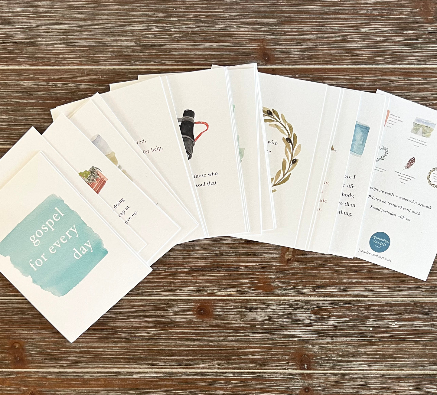 Gospel Cards, Scripture Note Cards, Hand-painted Watercolor Artwork