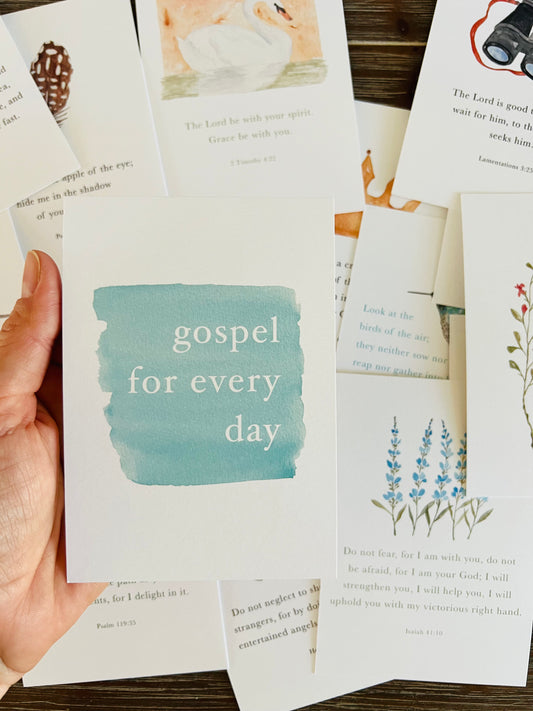 Gospel Cards, Scripture Note Cards, Hand-painted Watercolor Artwork