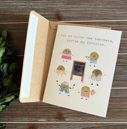 Teacher Appreciation Card, Teacher love, Cheeky, Card from kid, Funny