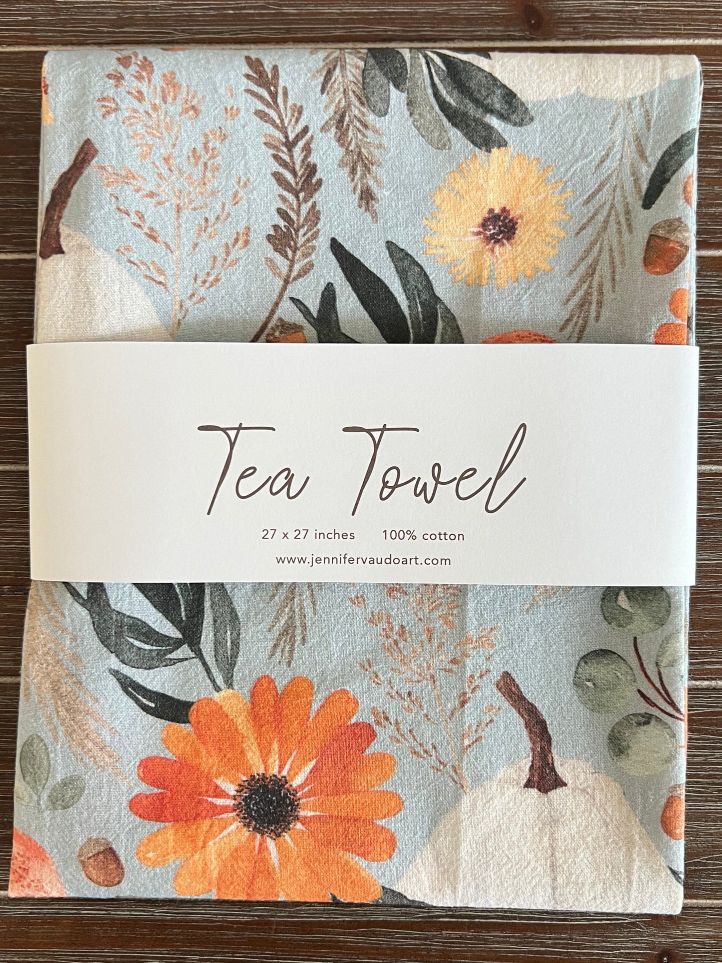 Autumn Tea Towel, Kitchen Decor, Thanksgiving Hand Towel
