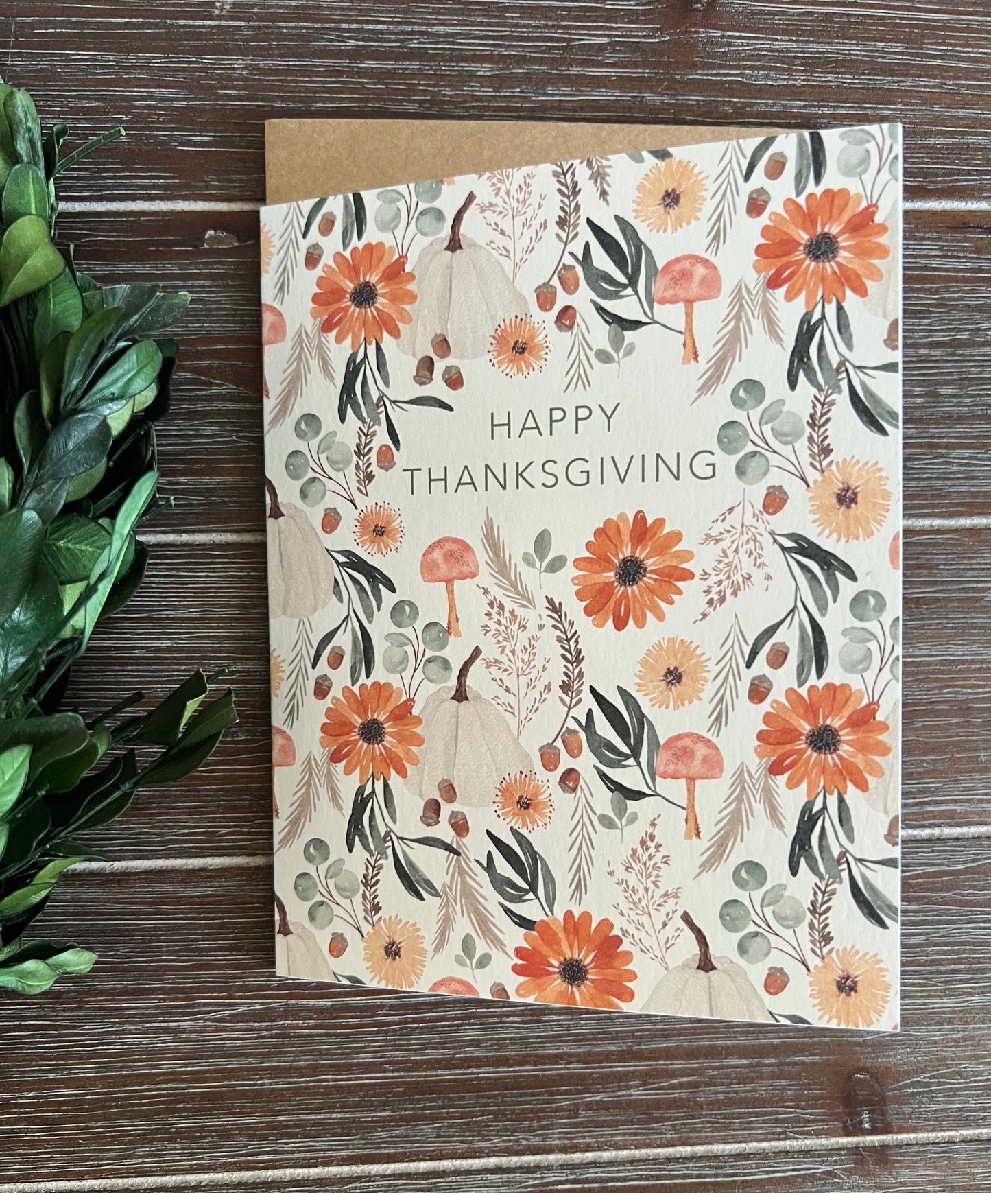 Thanksgiving Card, Happy Thanksgiving, Fall, Autumn, Cozy Vibes, Cabincore, hand-painted print