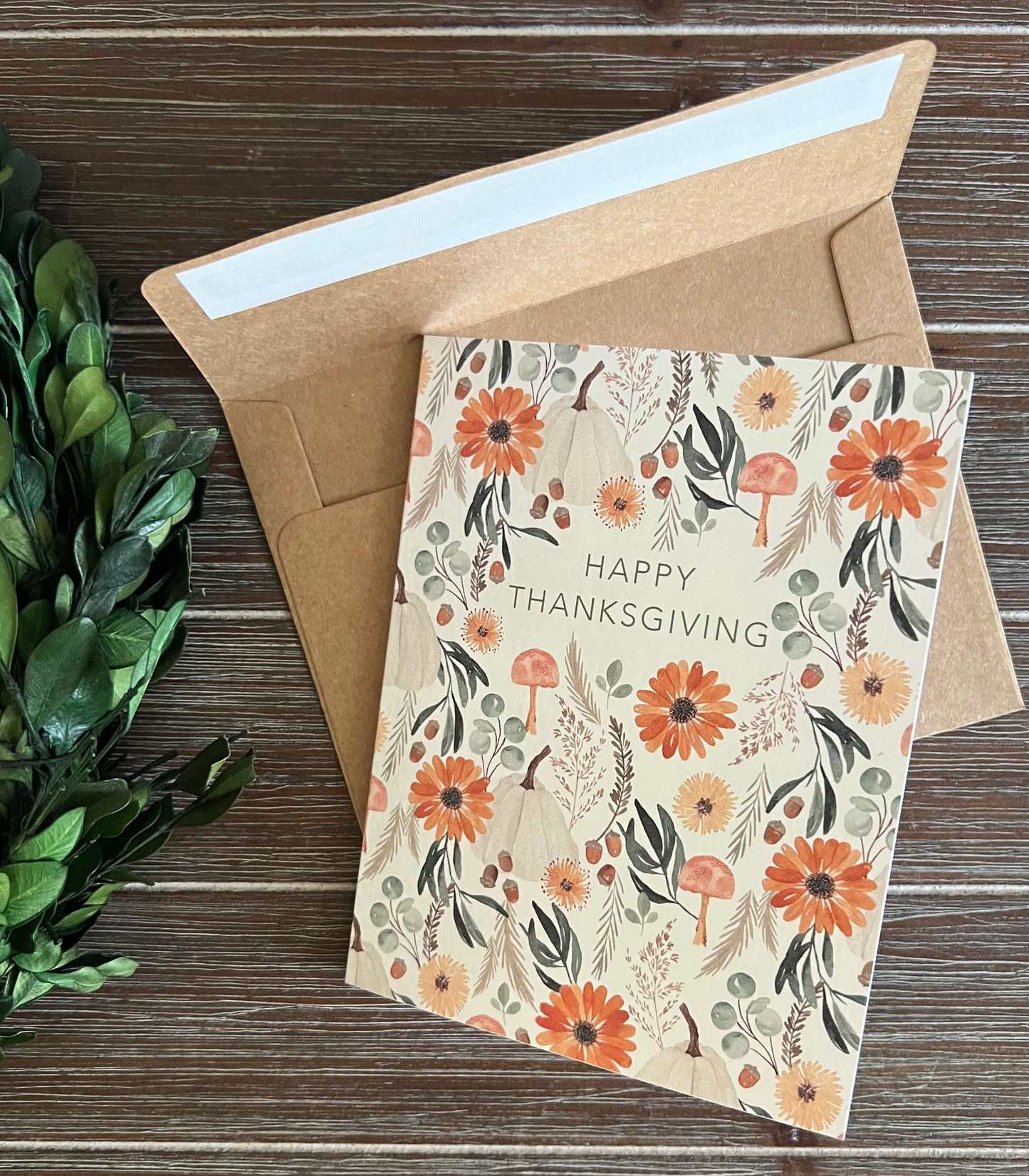 Thanksgiving Card, Happy Thanksgiving, Fall, Autumn, Cozy Vibes, Cabincore, hand-painted print