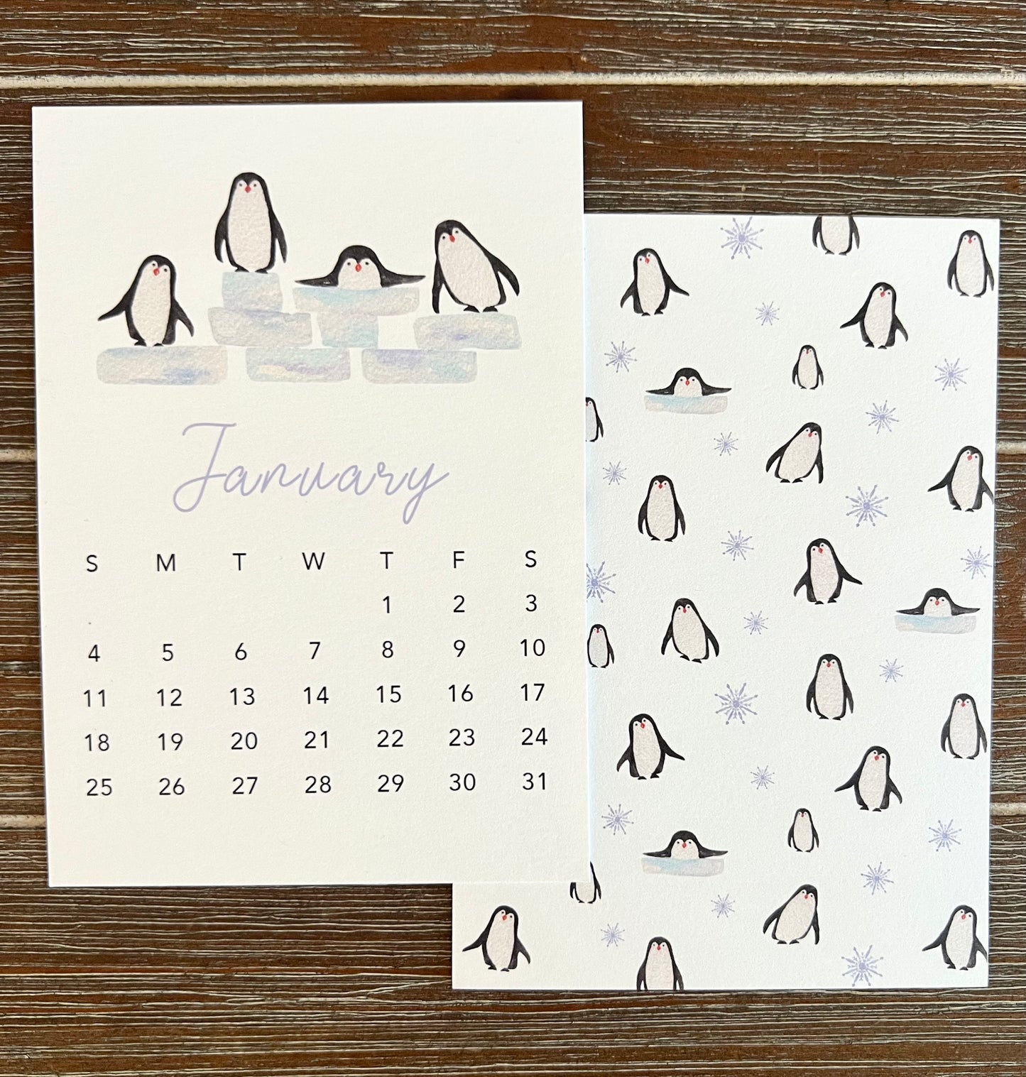 2026 Watercolor Desk Calendar – 12 Monthly Cards with Pine Stand | Charming Art Calendar | Illustrated Desktop Calendar