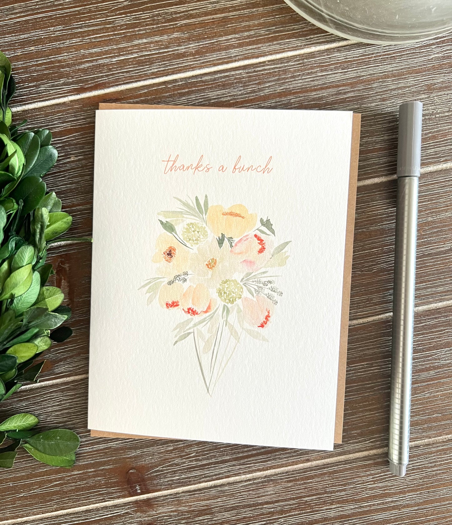 Thanks a Bunch Card, Thank You Card, Gratitude