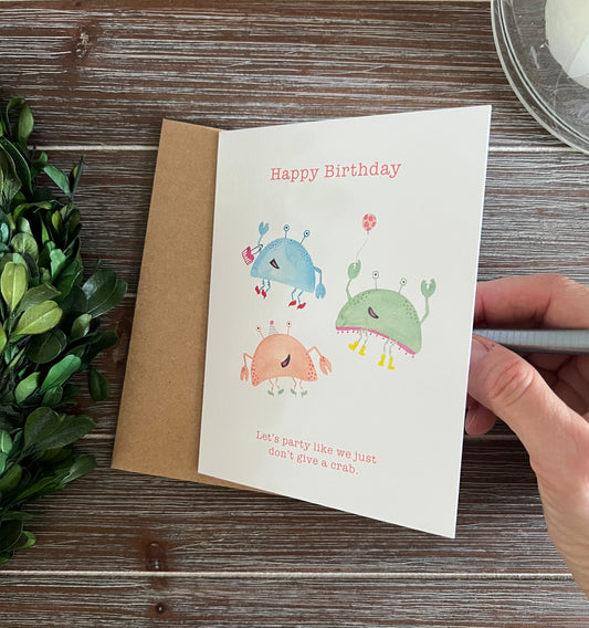 Happy Crabby Birthday Card