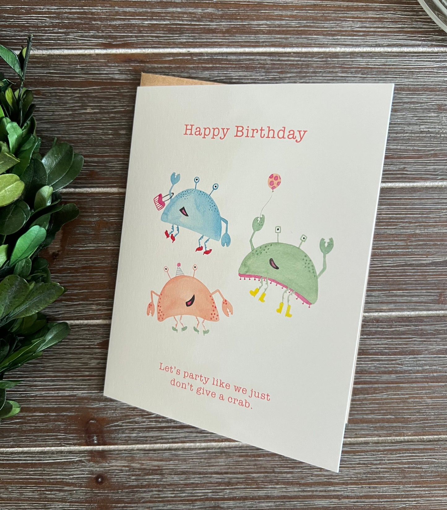 Happy Crabby Birthday Card