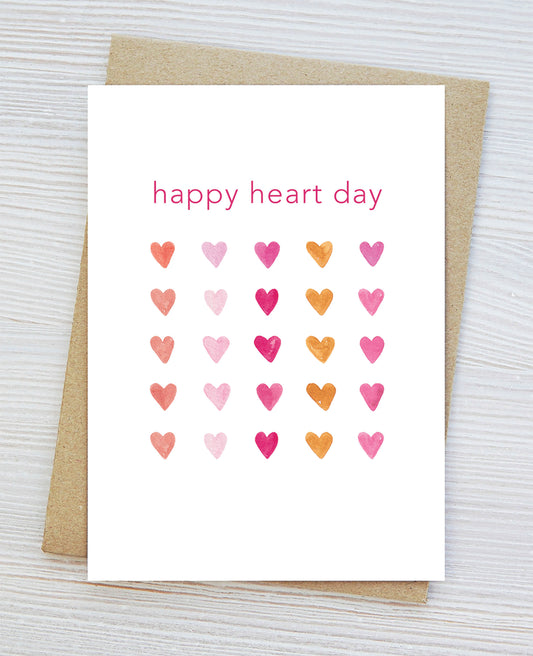 Happy Heart Day, Valentine's Day Card, Hearts, For Anyone