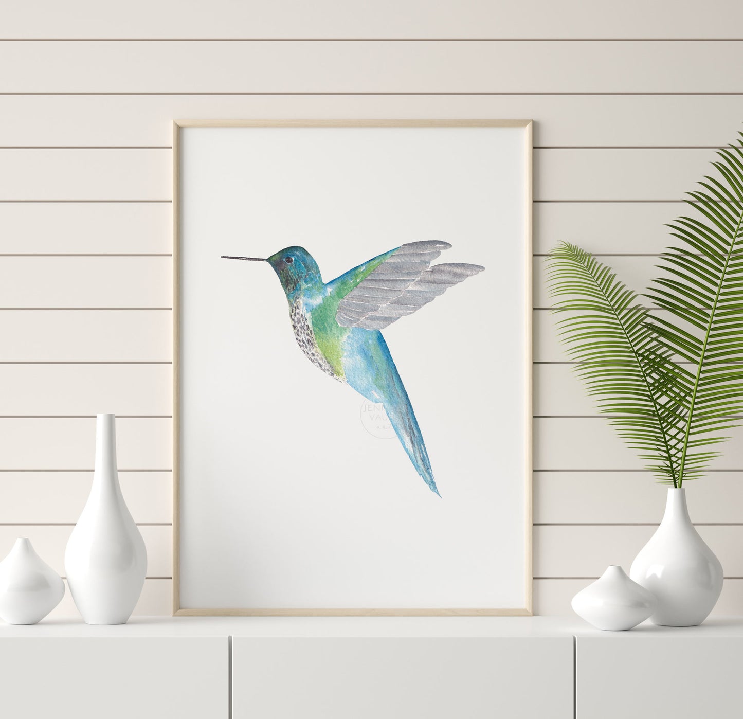 Hummingbird Wall Art, Watercolor Art Print