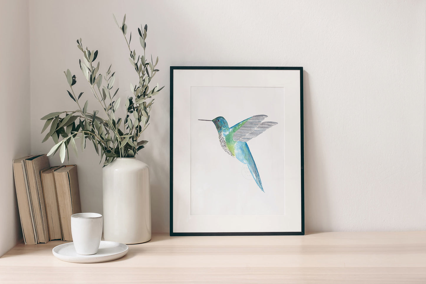 Hummingbird Wall Art, Watercolor Art Print