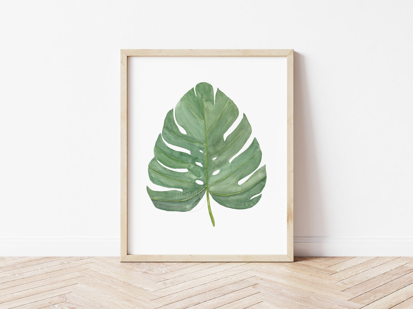 Monstera Leaf Wall Decor, Monstera Watercolor Print, Tropical Wall Decor, Beach House Artwork