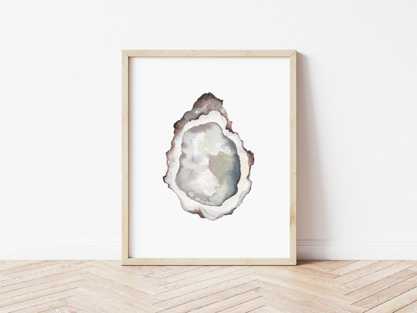Oyster Wall Art, Watercolor Print