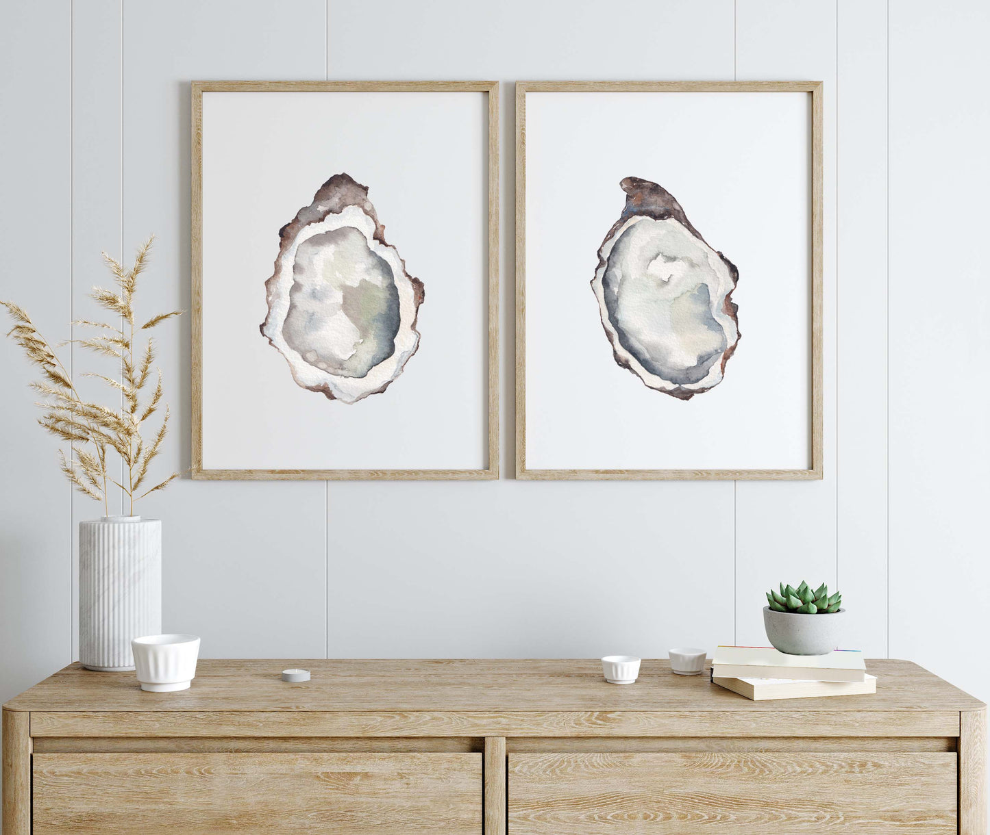 Oyster Wall Art, Watercolor Print