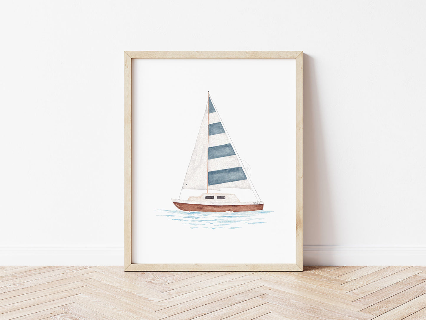 Watercolor Sailboat Print Set of 3 | Nautical Boating Wall Art | Lake House Artwork