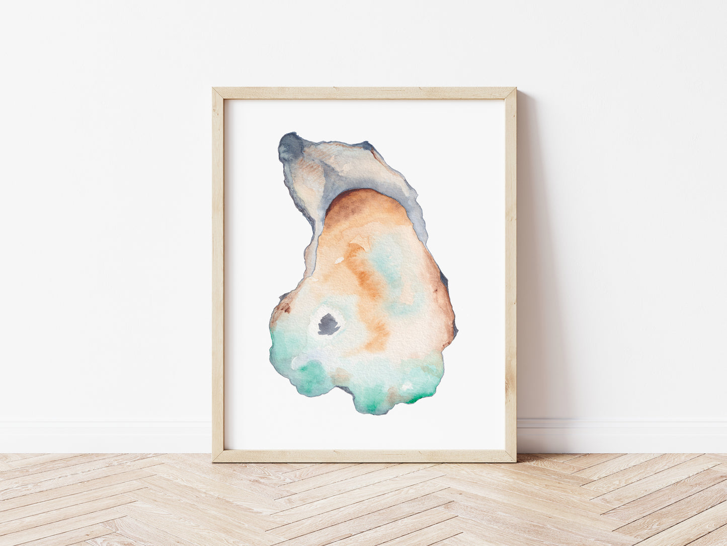 Oyster Wall Art, Watercolor Print