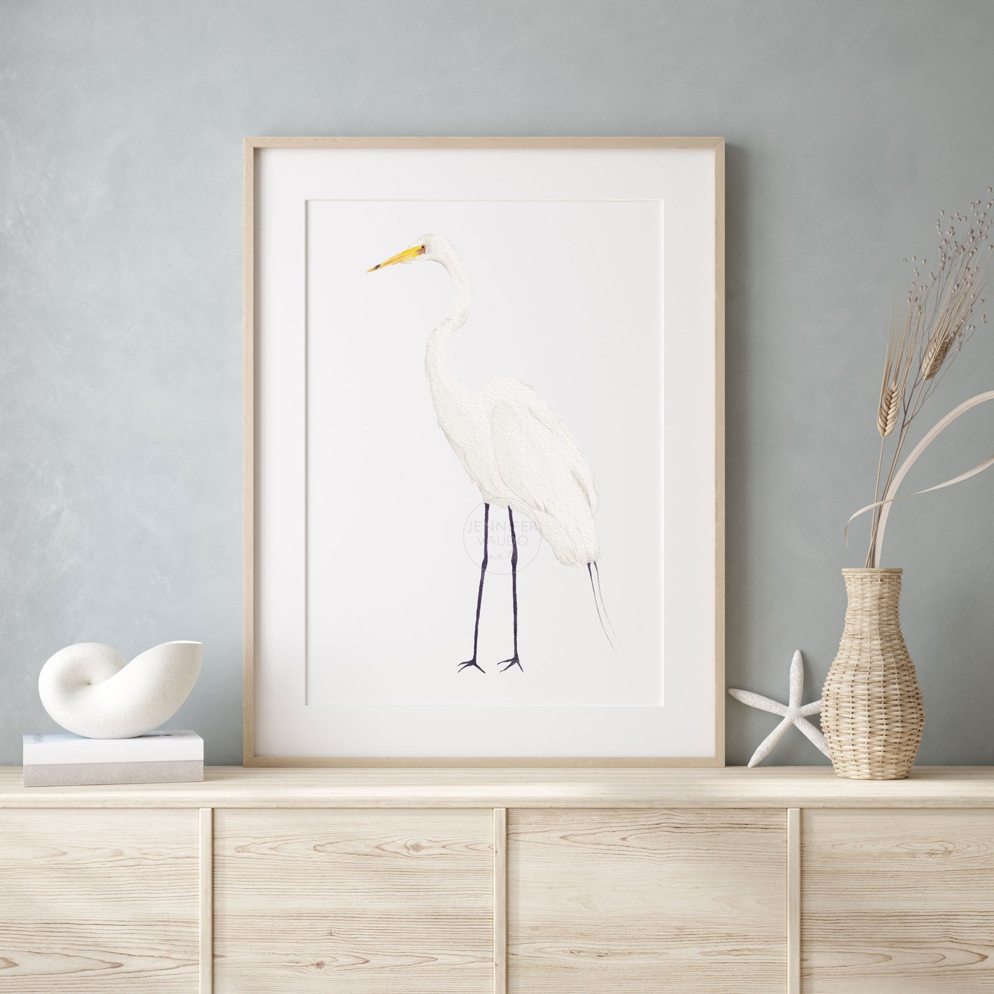 White Egret Wall Art