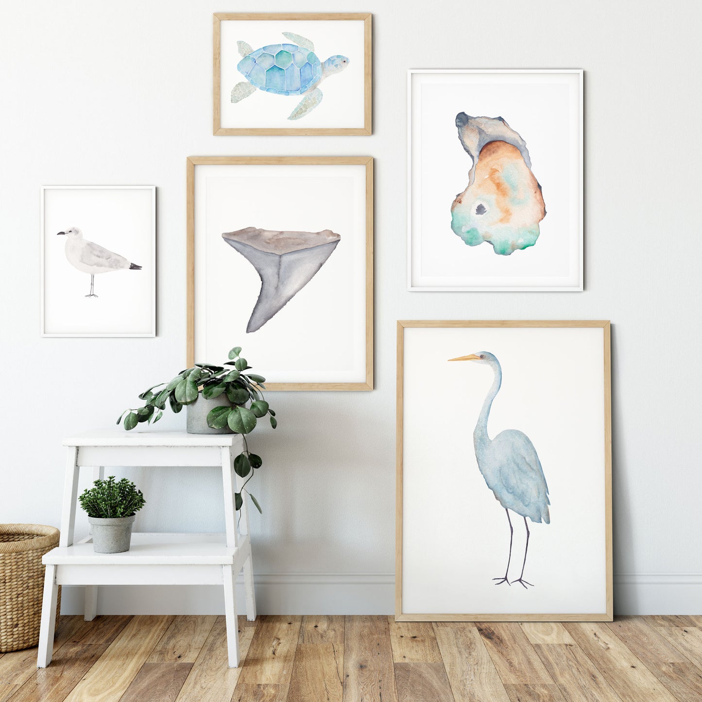 Sea Turtle Wall Art, Watercolor Art Print, Coastal Wall Decor