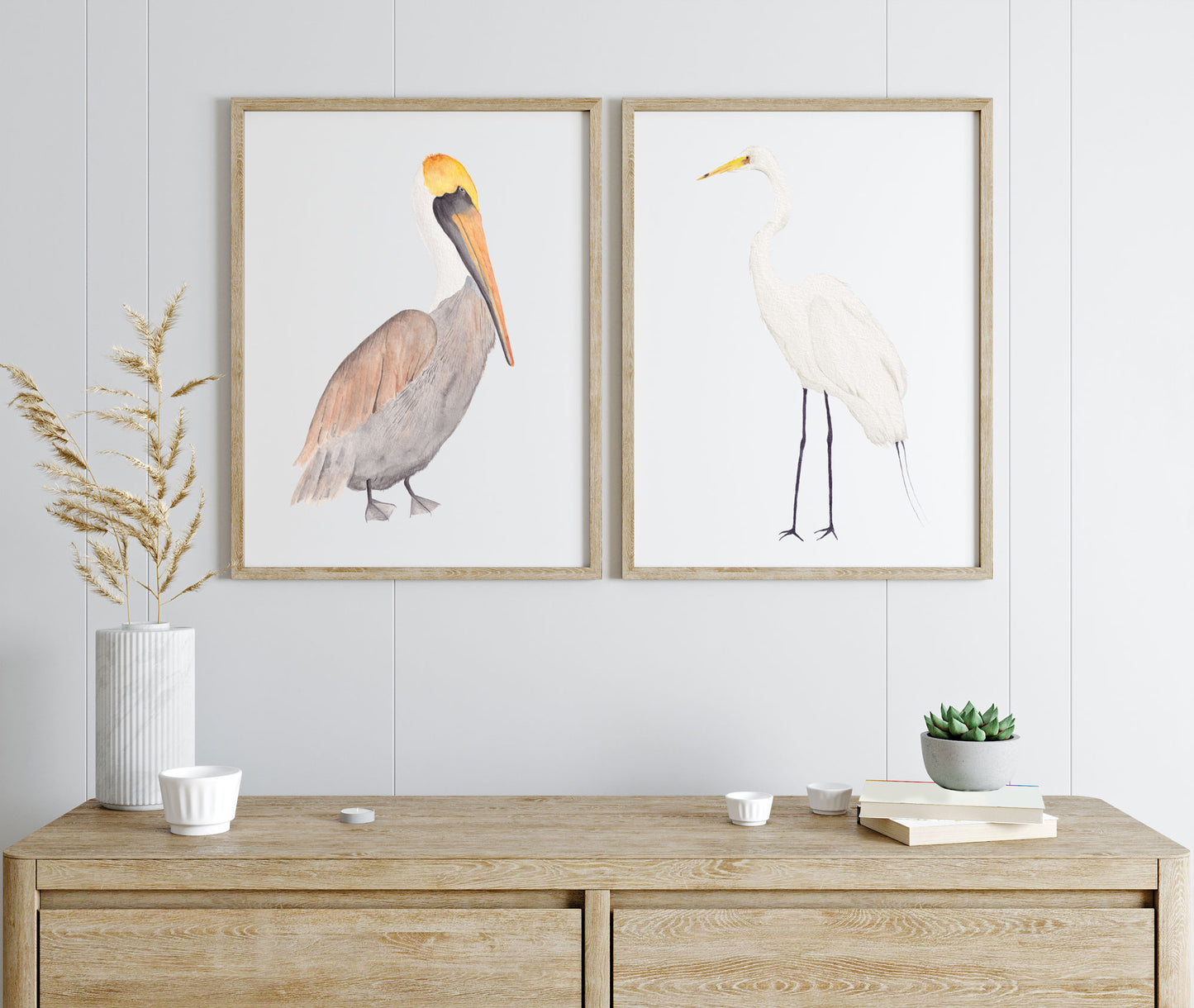 Pelican Wall Art, Watercolor Print
