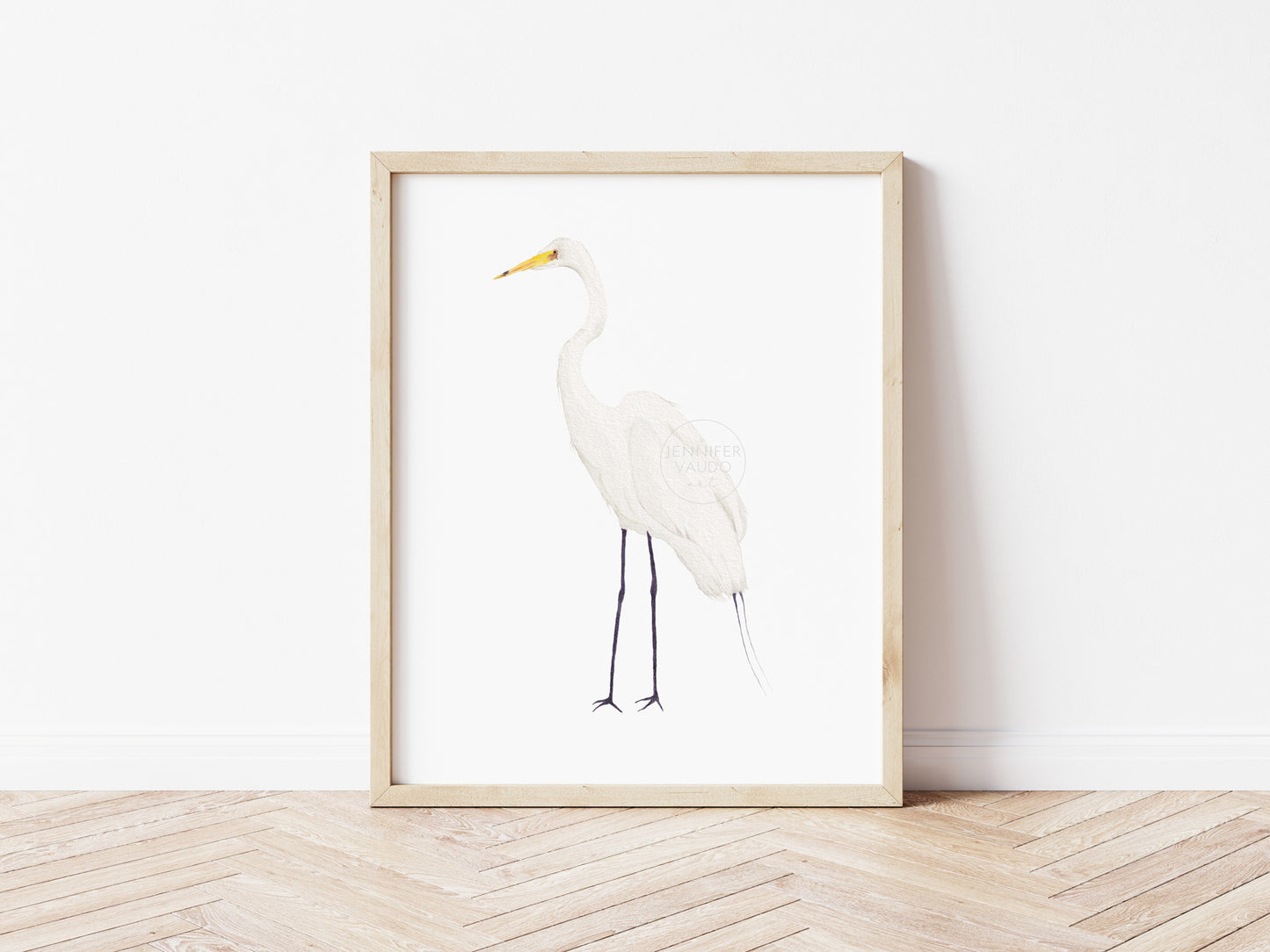 White Egret Wall Art