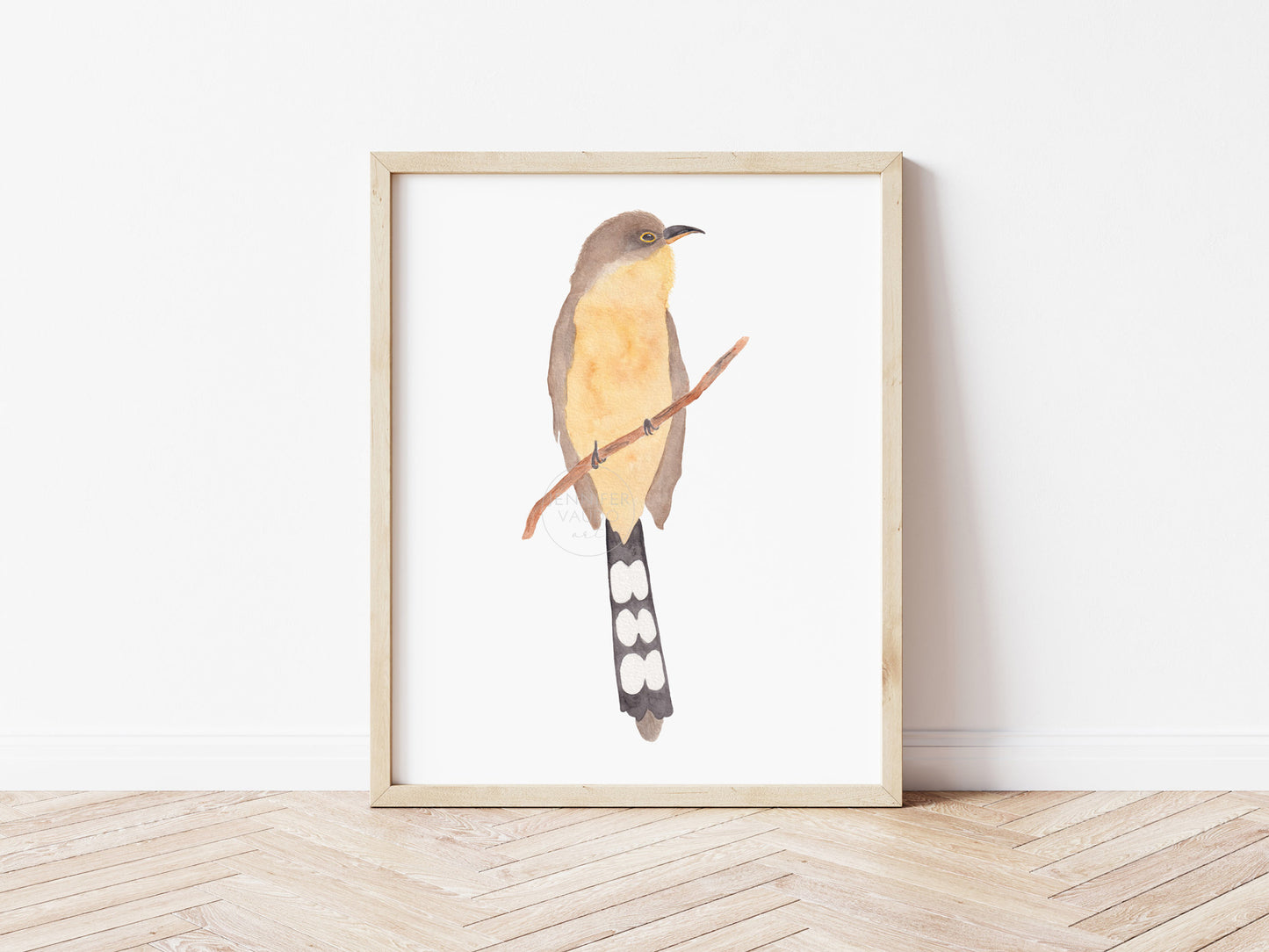 Mangrove Cuckoo Wall Art, Watercolor Print