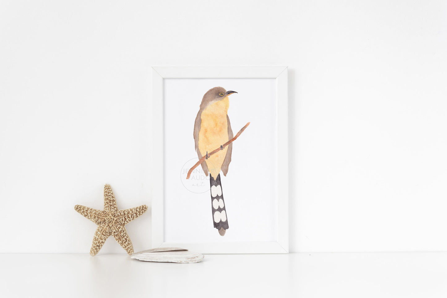 Mangrove Cuckoo Wall Art, Watercolor Print