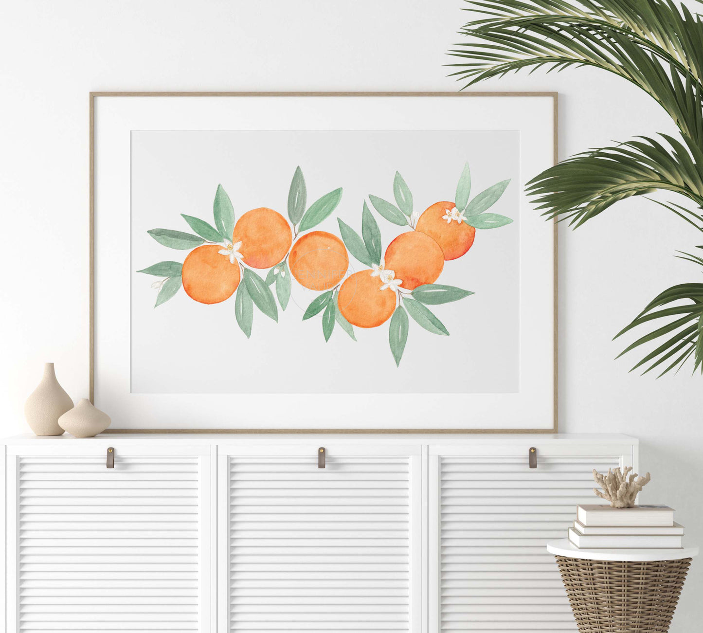 Oranges Art Print, Citrus artwork