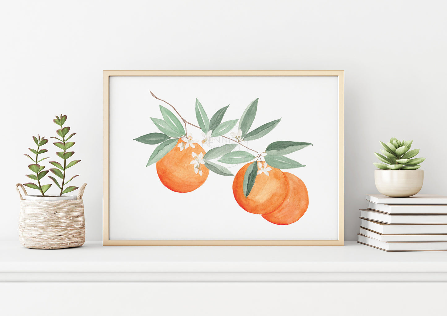 Oranges Art Print, Citrus artwork