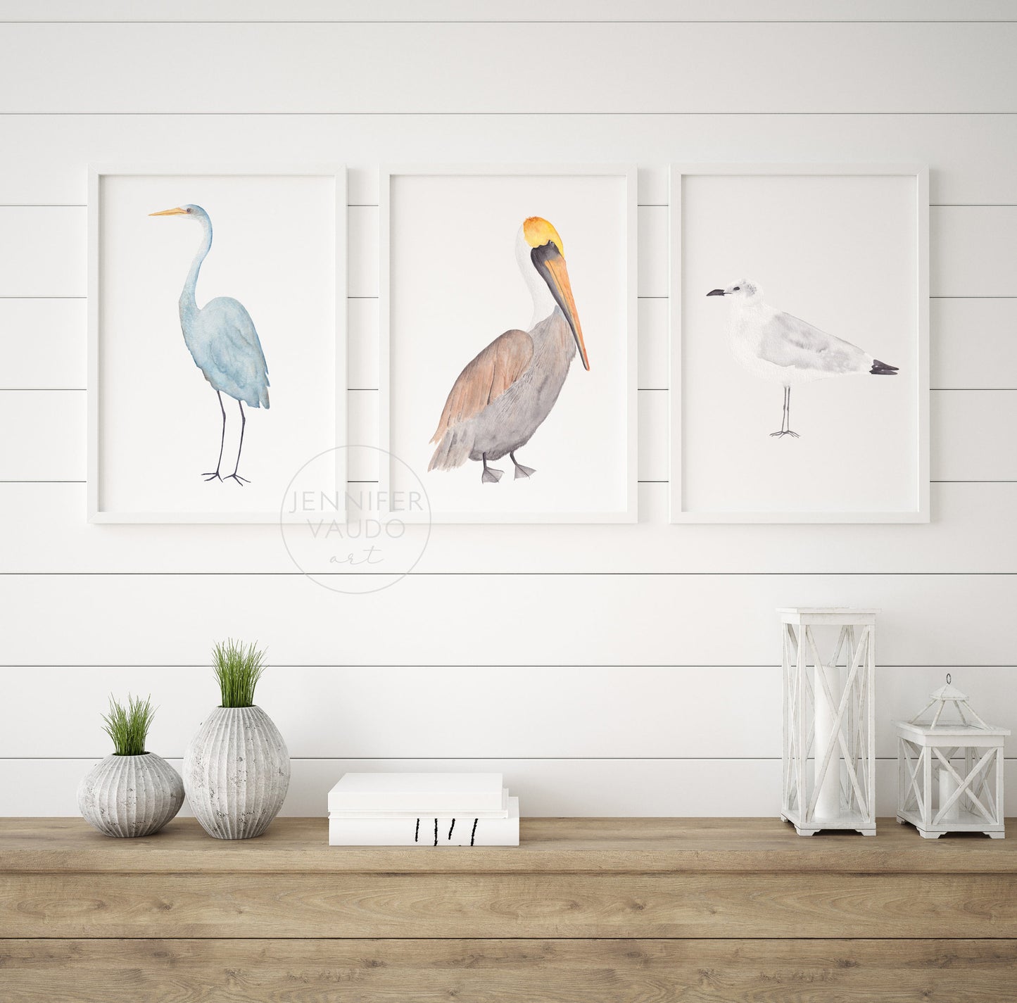 Pelican Wall Art, Watercolor Print