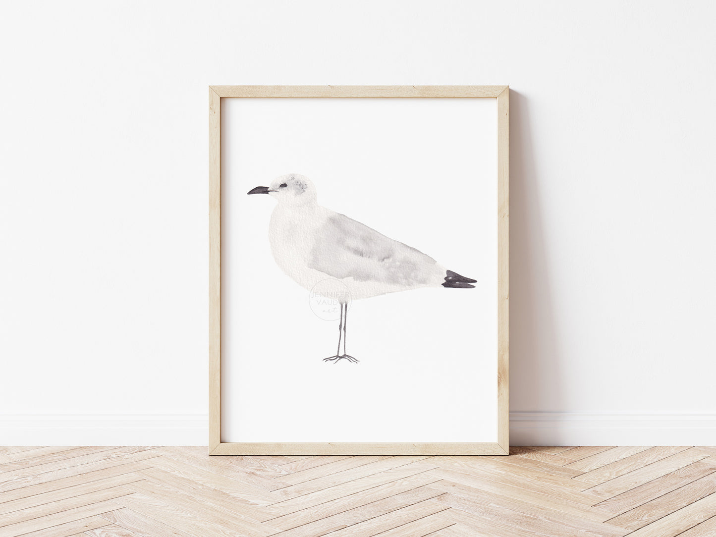 Seagull Wall Art, Watercolor Bird Print