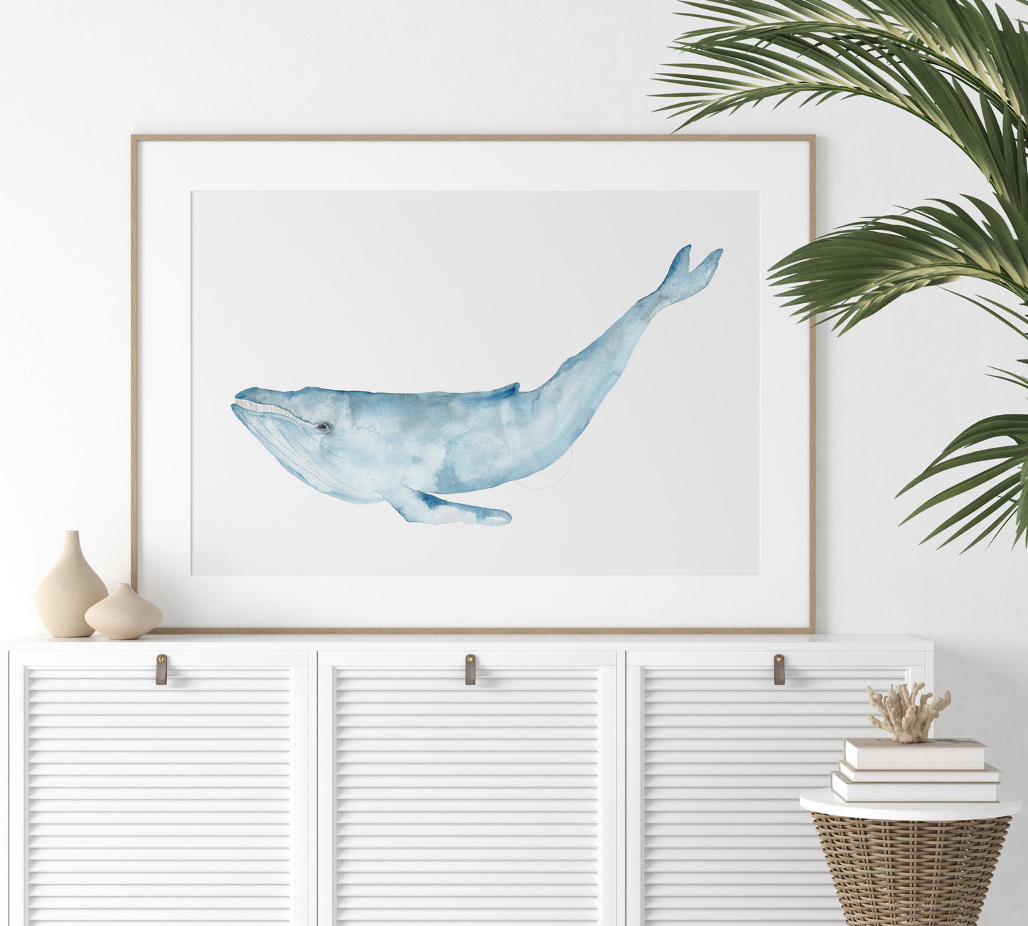 Whale Art Print, Coastal Decor