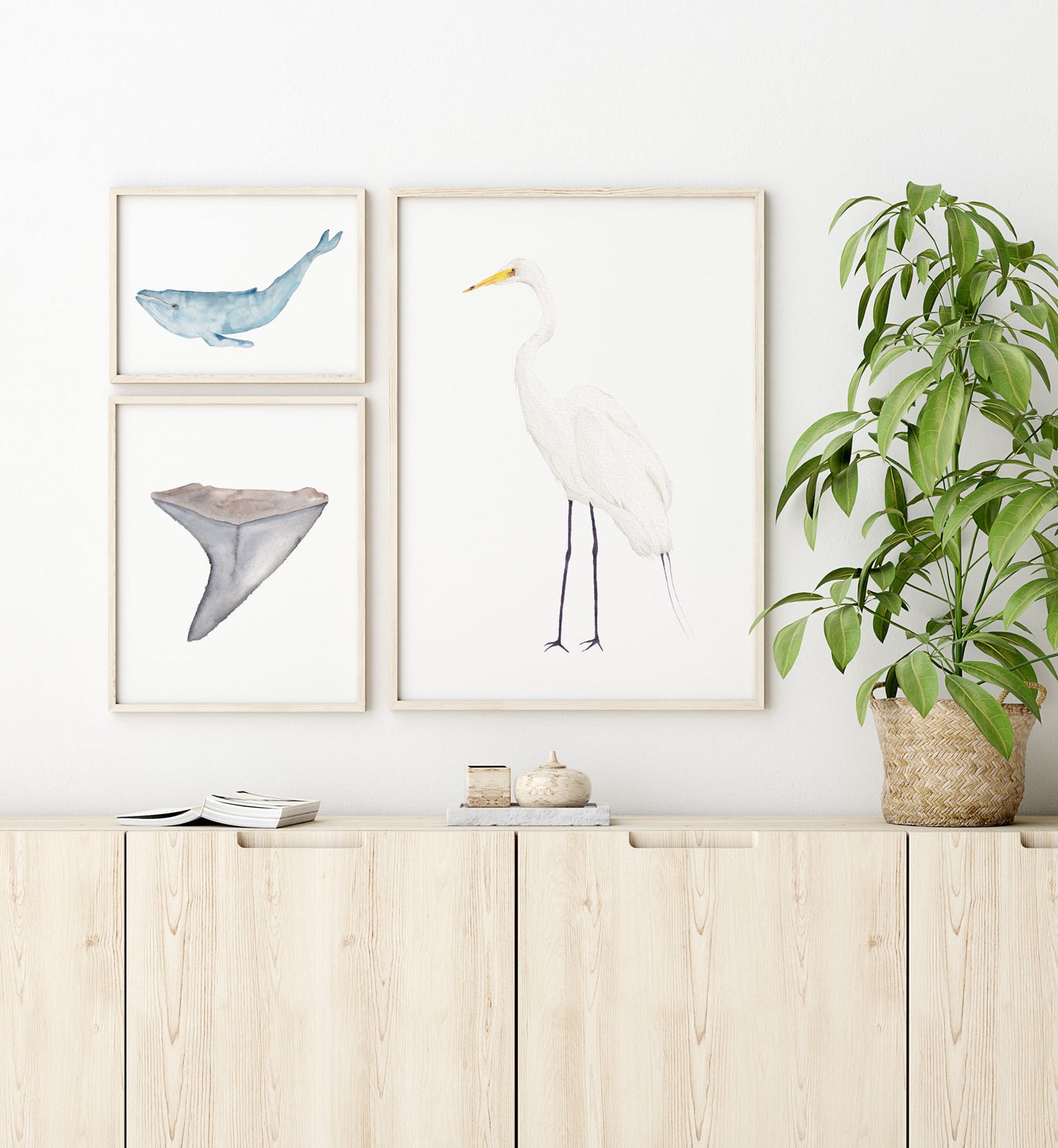 Whale Art Print, Coastal Decor