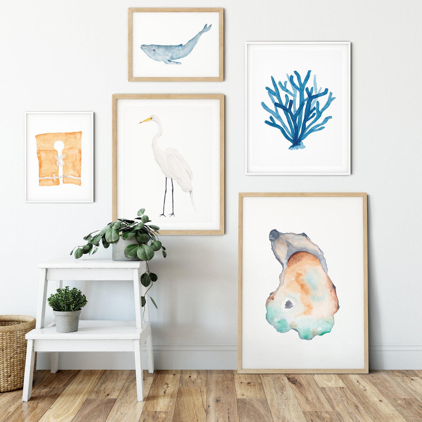 Whale Art Print, Coastal Decor