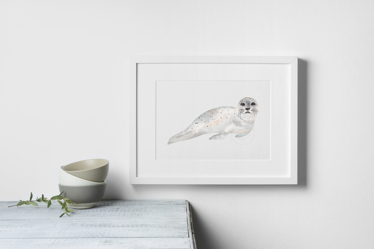 Seal Wall Art, Watercolor Seal Print, Nautical Nursery Art, Gender Neutral Coastal Art, Maritime Sea Farer Marine Animal Wall Decor, Coastal
