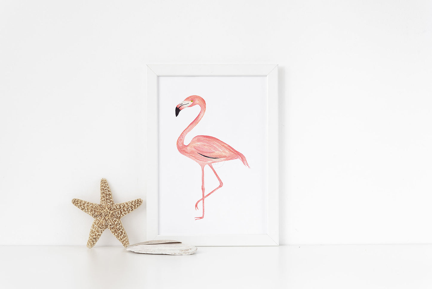Flamingo Artwork | Hand-painted Watercolor print | Tropical Bird Wall Decor | Feminine Room
