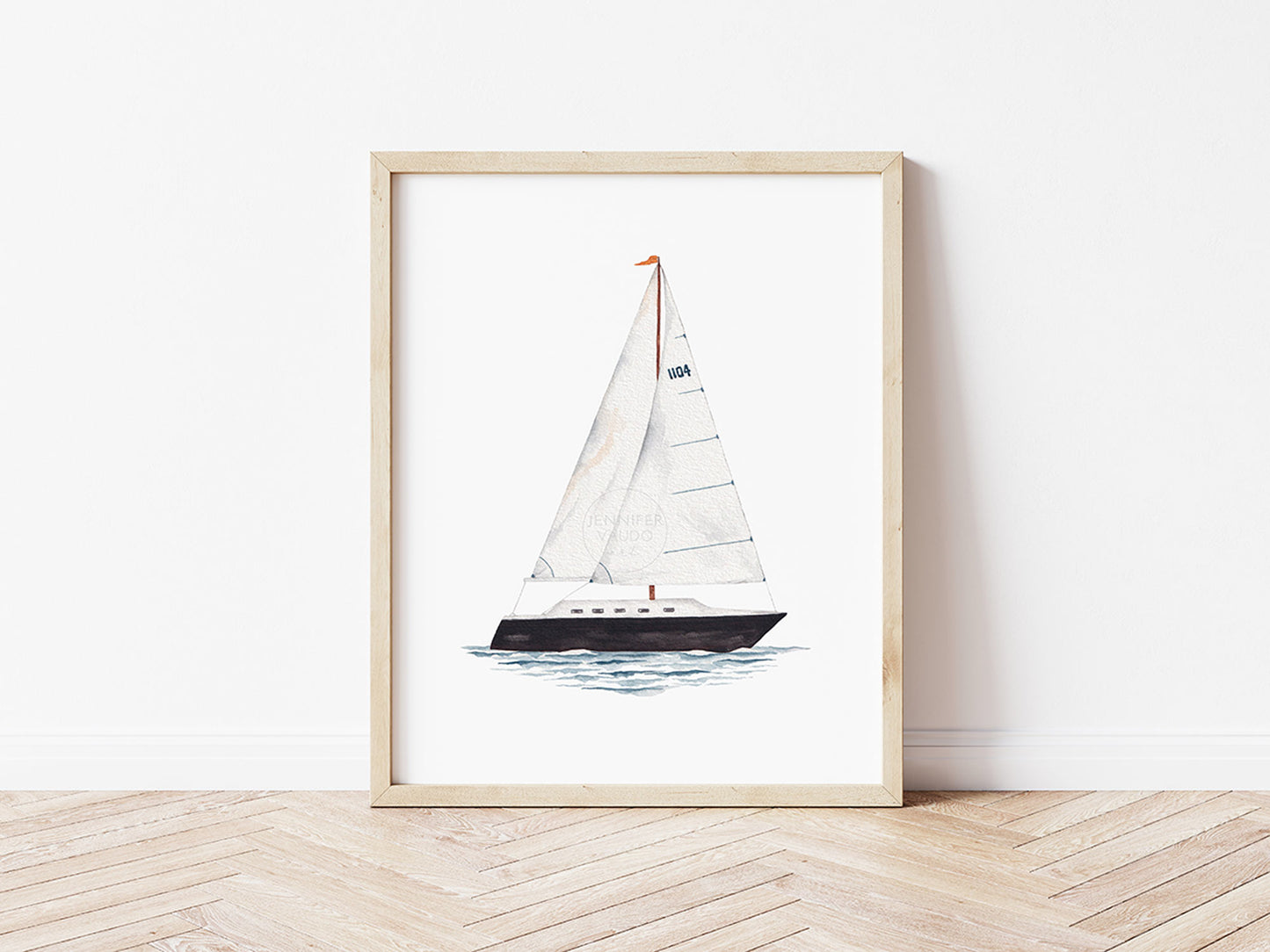 Watercolor Sailboat Print Set of 3 | Nautical Boating Wall Art | Lake House Artwork