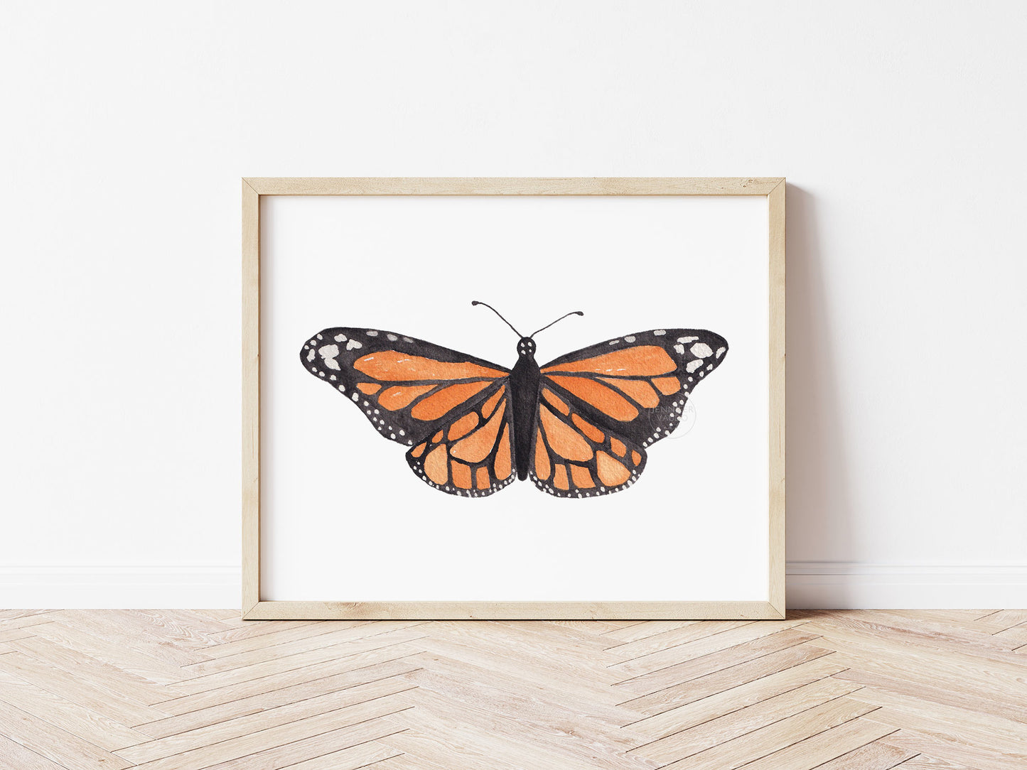 Butterfly Art Print, Watercolor Monarch Butterfly, Hand-painted print