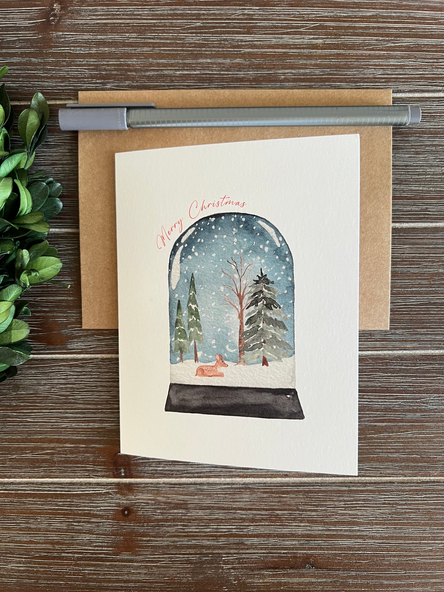 Merry Christmas card, Holiday Greeting Card, Seasonal