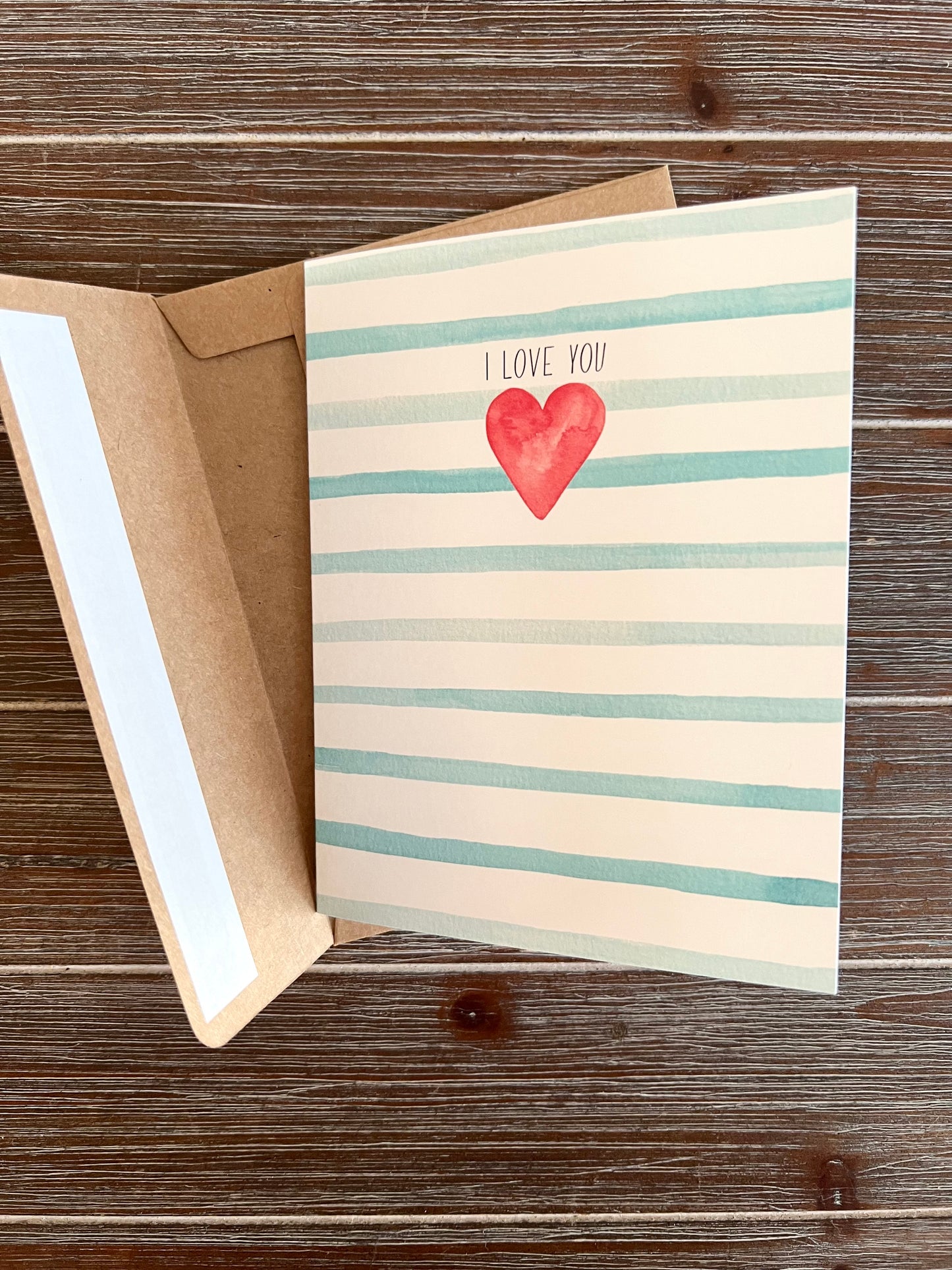 I Love You Card, Valentine's Day, Heart Card