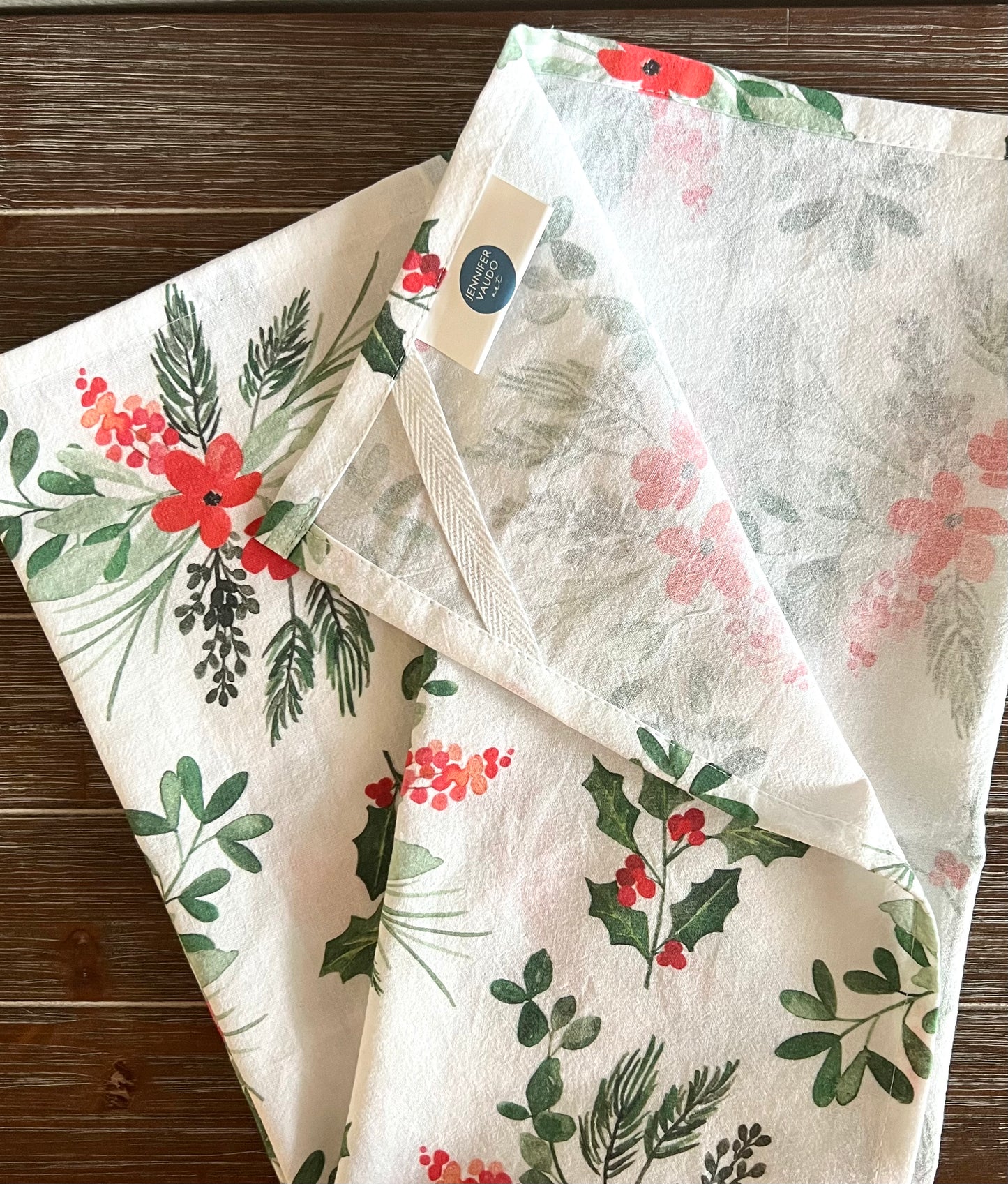 Christmas Tea Towel, Kitchen Decor, Holiday Hand Towel, Hostess Gift