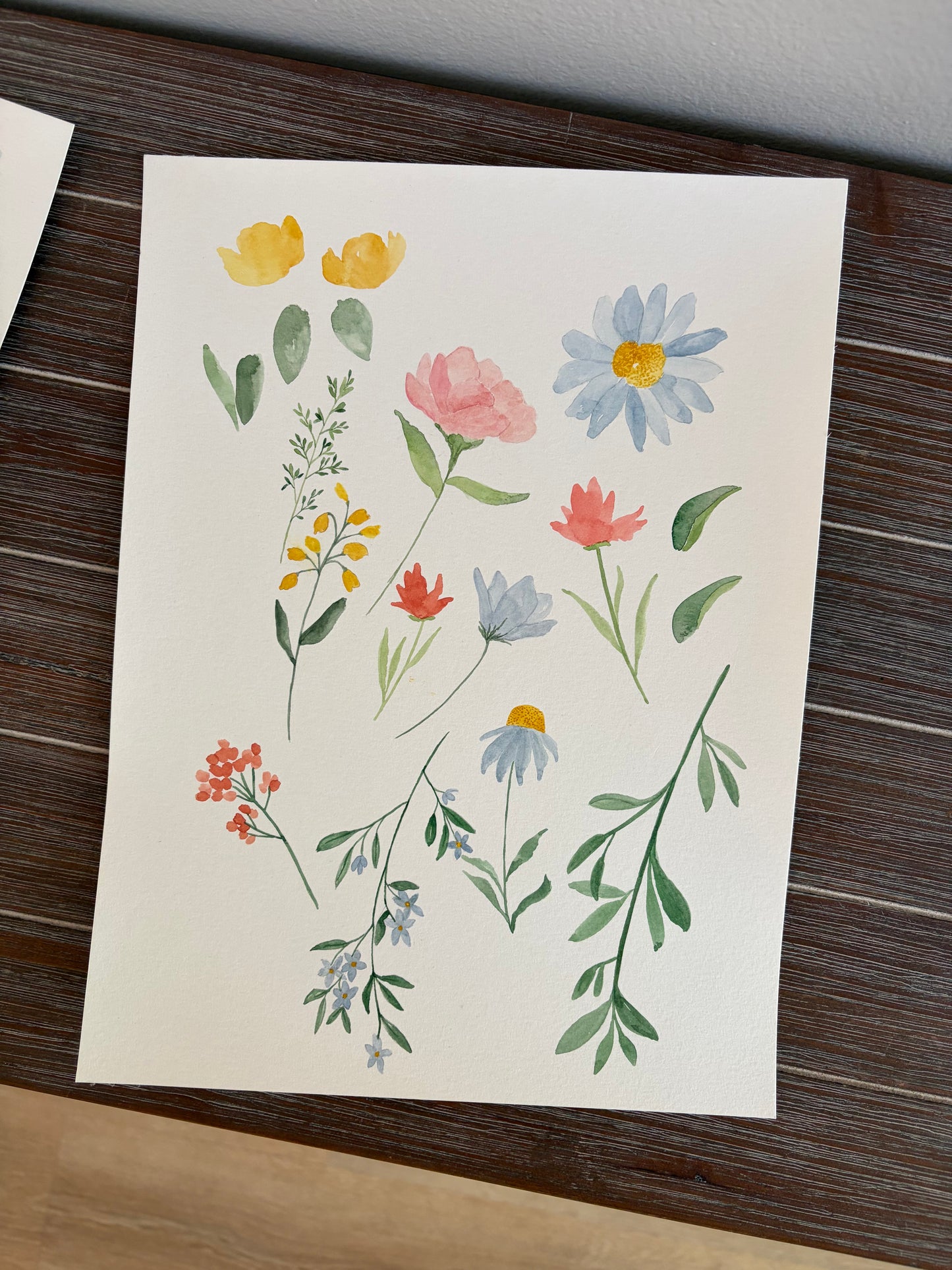 Wildflower Tea Towel, Kitchen Decor, Hand Towel, Garden, Watercolor Tea Towel