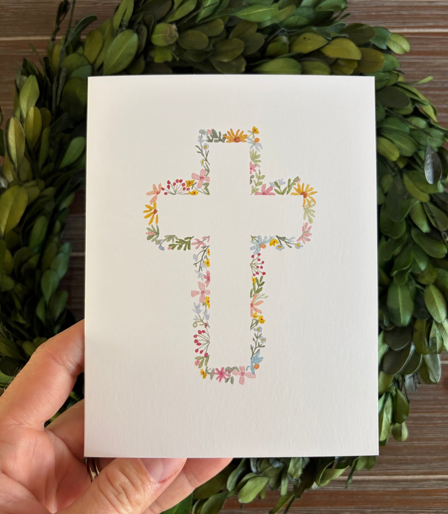 Religious Greeting Card, Cross, Easter, Baptism Card, First Holy Communion, Sympathy, Florals