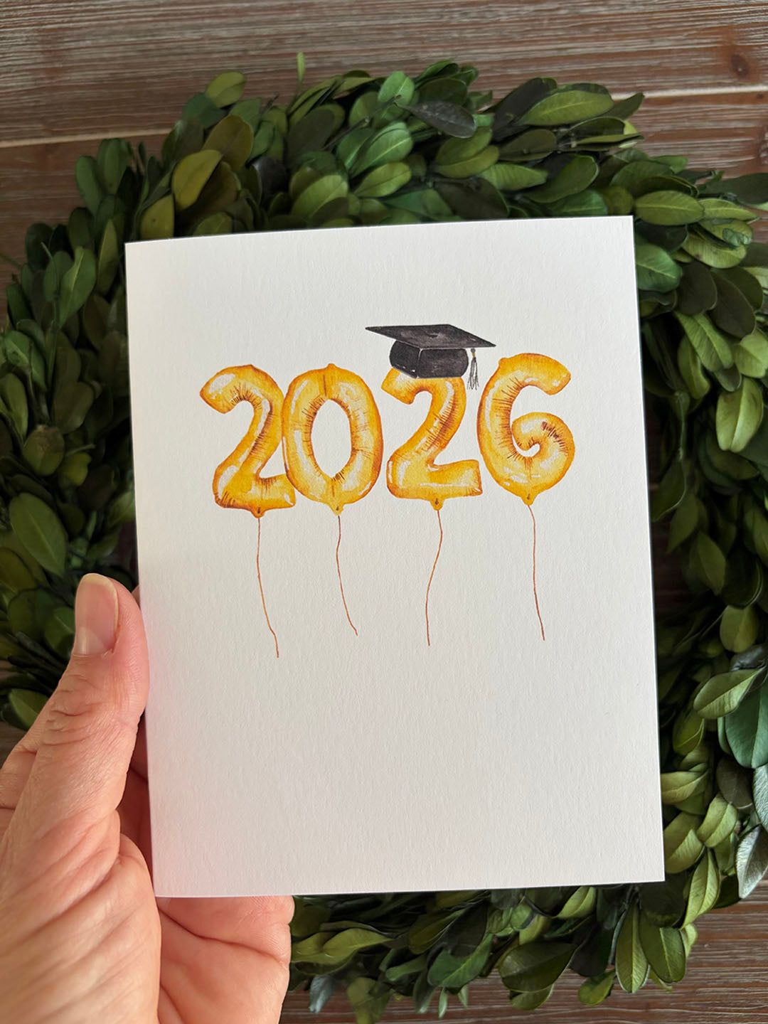 Graduation Card, 2026 Graduate, Grad Cap, Blank Inside