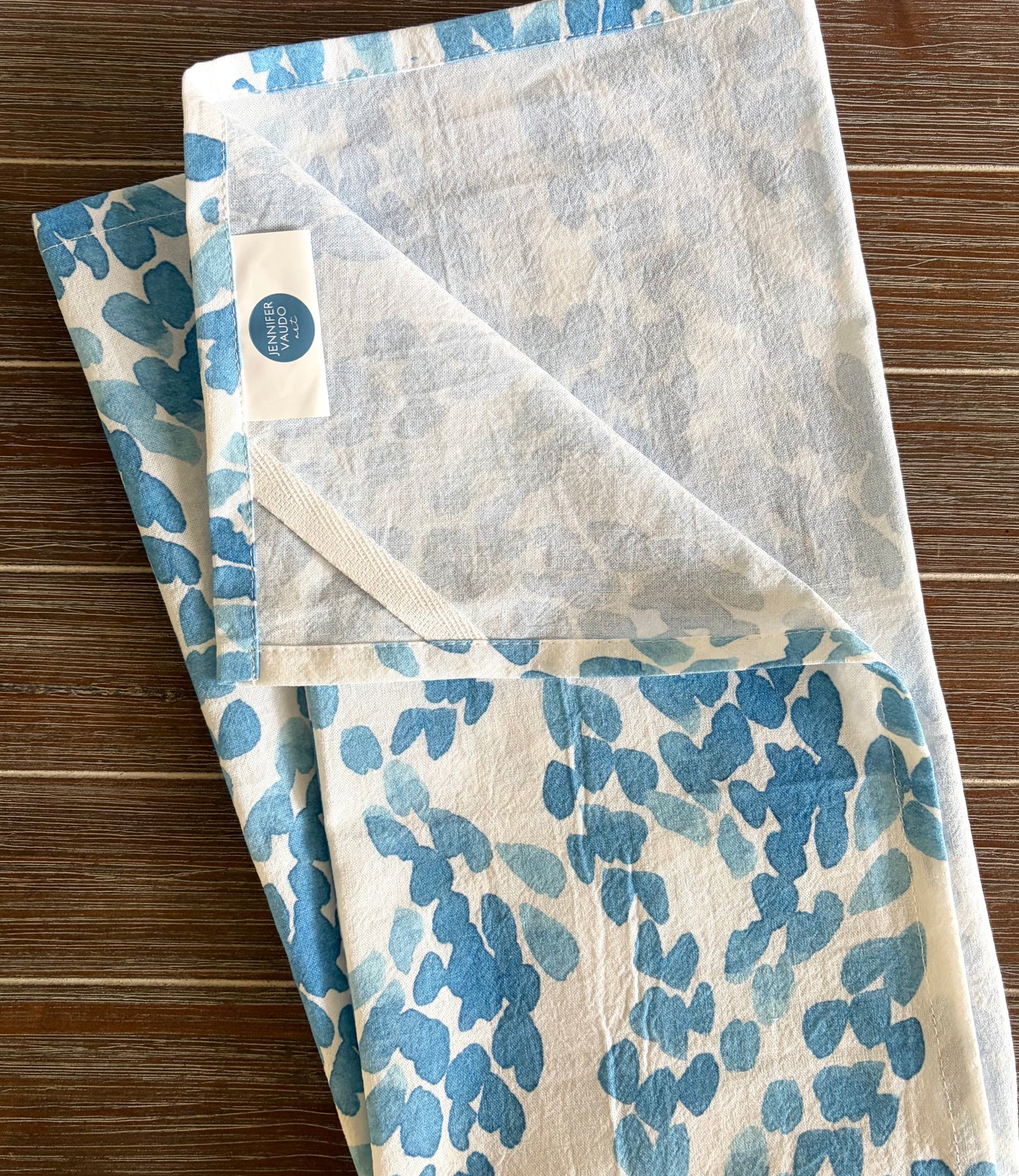Coastal Tea Towel, Blue Abstract, Kitchen, Watercolor Hand Towel