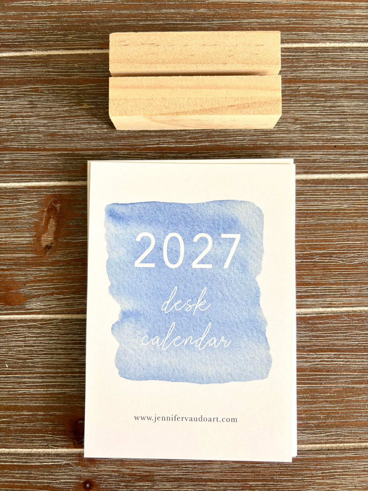 2027 Desk Calendar, Hand-Illustrated Desk Calendar, Watercolor