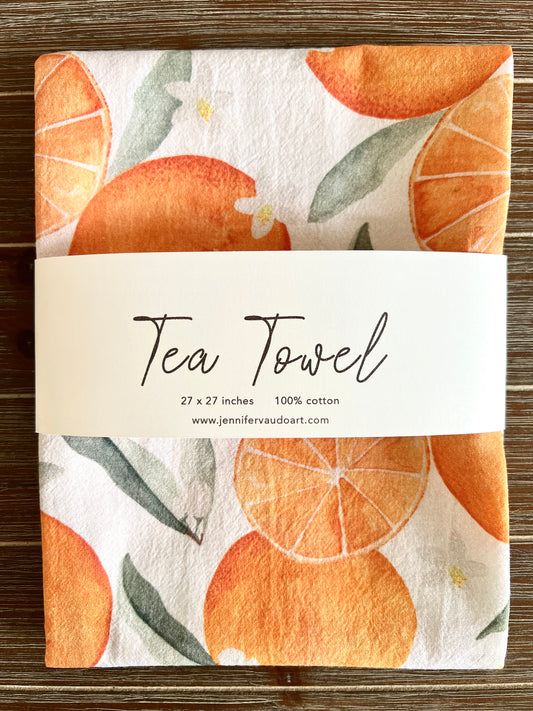 Oranges Tea Towel