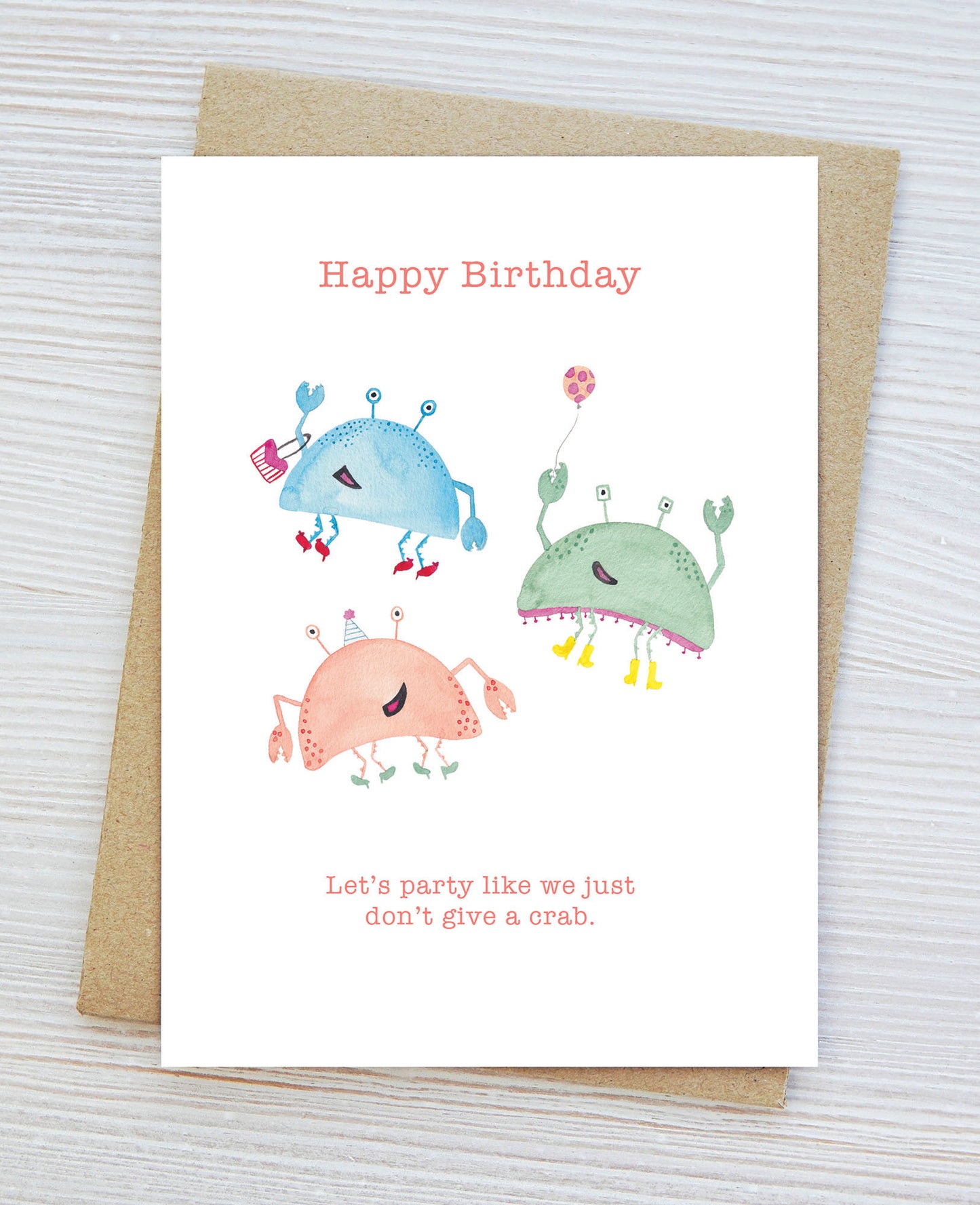 Happy Crabby Birthday Card