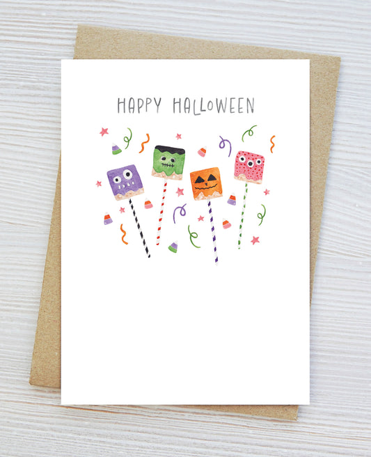 Kids Halloween Card, Happy Halloween, Non-Scary, Cute Halloween Vibes