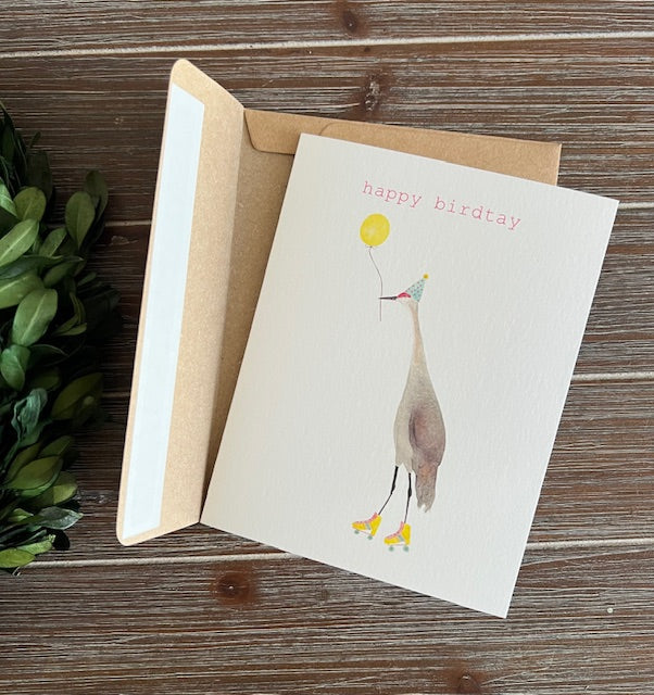 Happy "Birdtay" Sandhill Crane Card