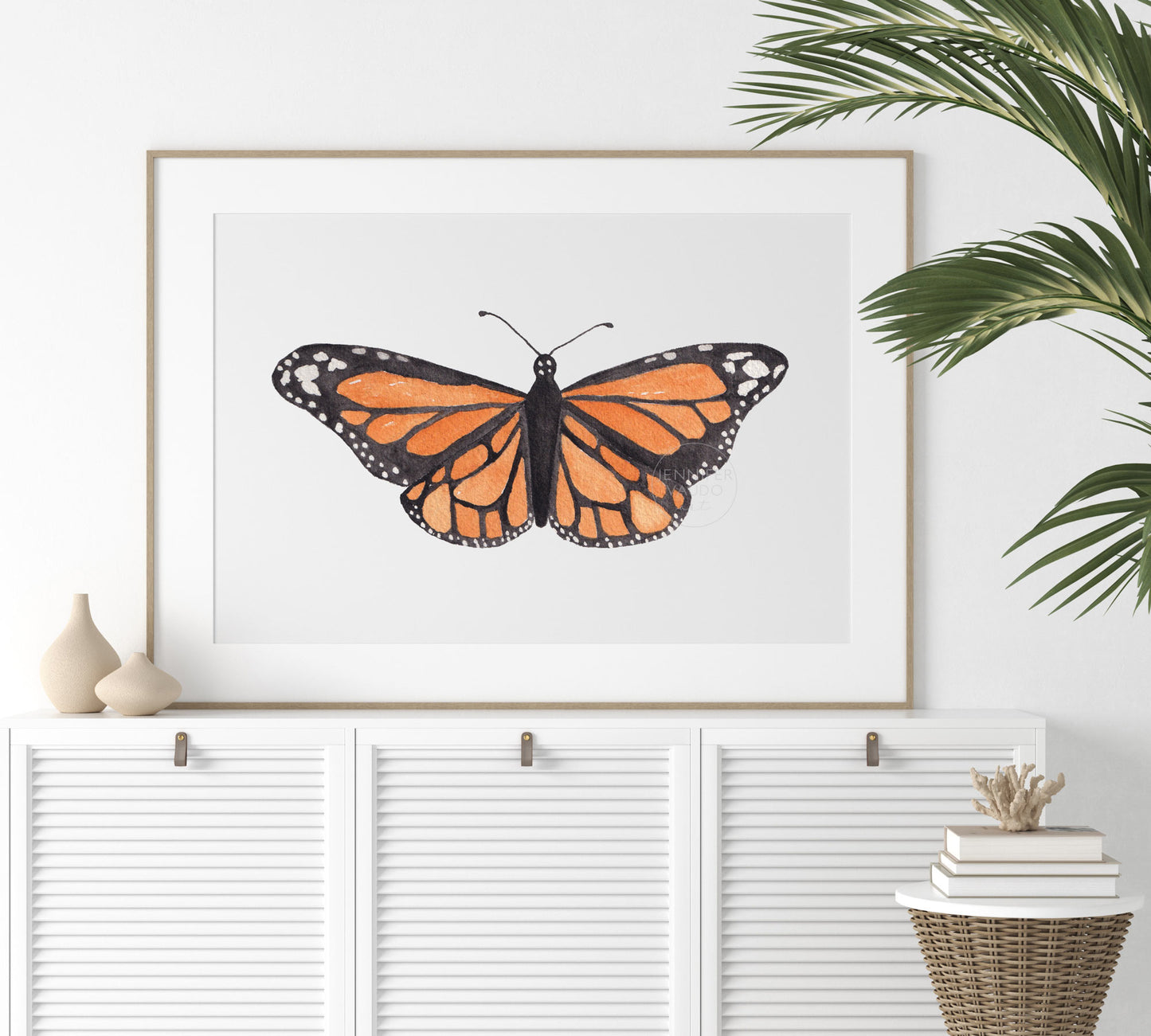 Butterfly Art Print, Watercolor Monarch Butterfly, Butterfly Wall Decor