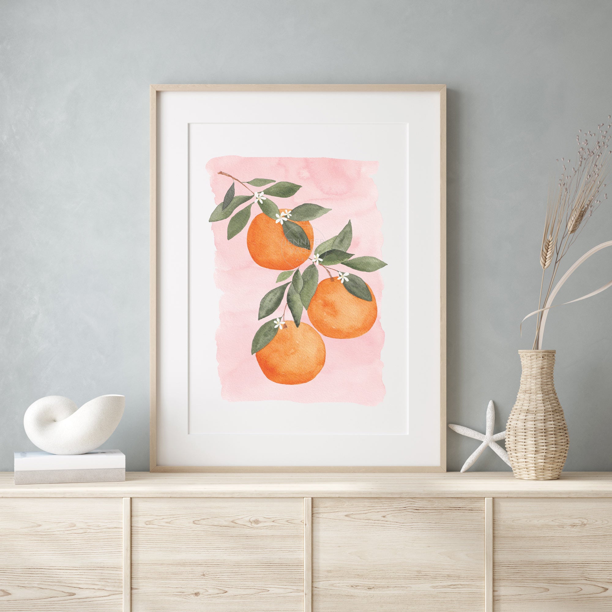 Watercolor Orange Tree, Citrus Tree Painting, Orange Tree Print, Citrus Lover Art, Kitchen Wall Art, Home Decor Wall Art, Gallery Wall Art hot