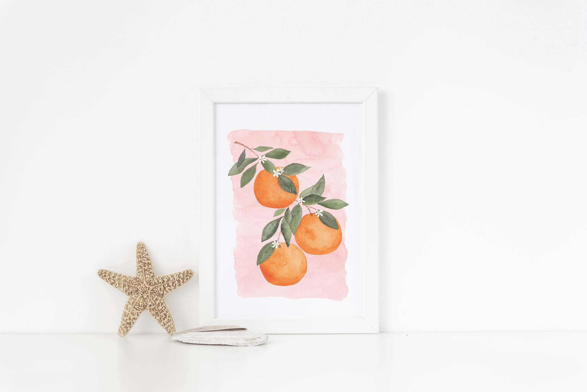 Watercolor Orange Tree, Citrus Tree Painting, Orange Tree Print, Citrus Lover Art, Kitchen Wall Art, Home Decor deals Wall Art, Gallery Wall Art